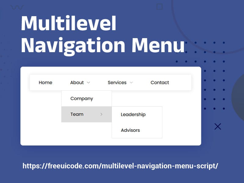 Multilevel Navigation Menu Script – Build Responsive, Mobile-Friendly Dropdown Menus Easily