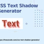 css text shadow generator